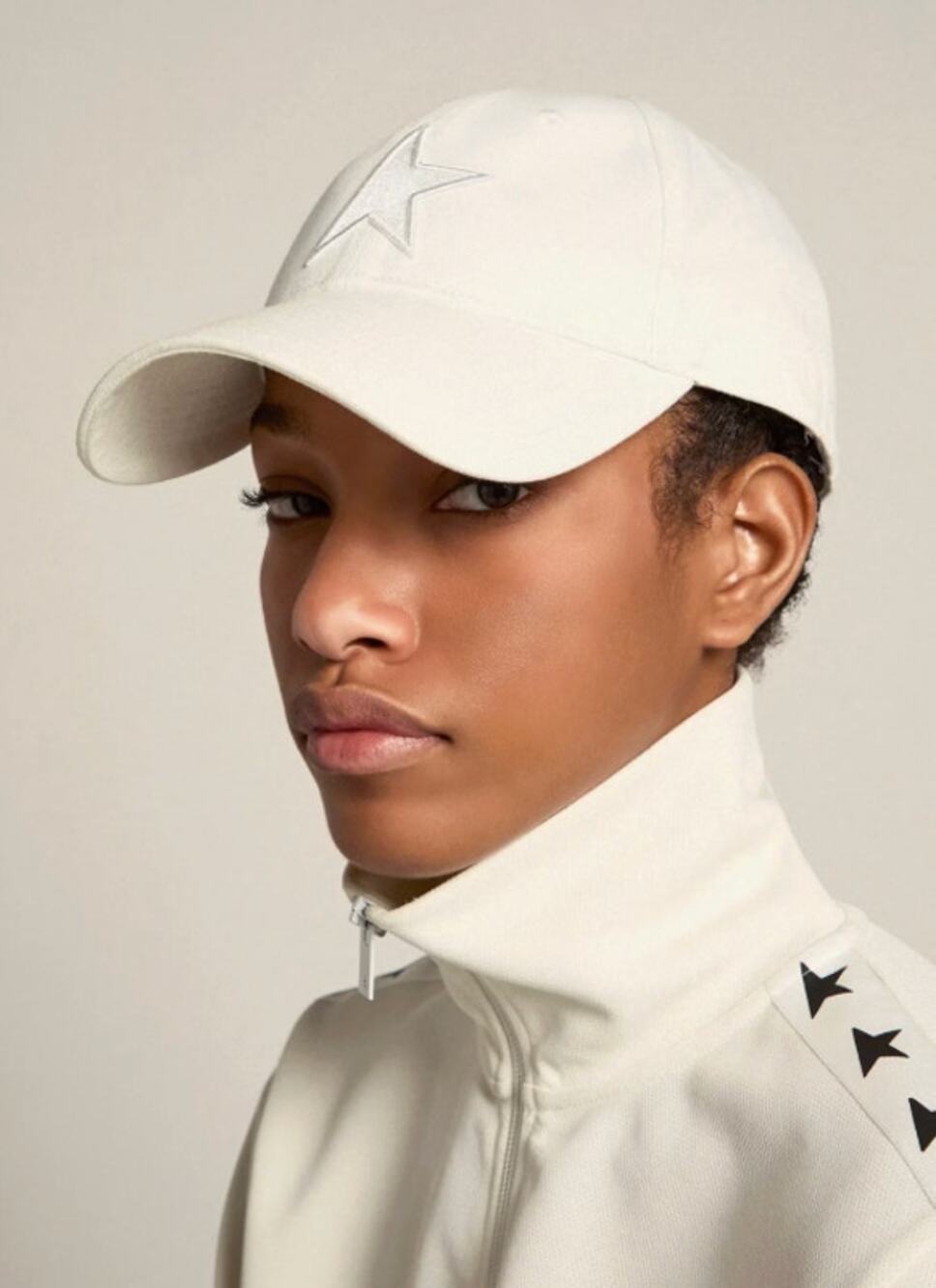 Golden Goose White Cap with Star One size